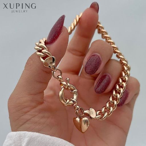 دستبند قلبی با قفل ملوانی ژوپینگ کد 1487